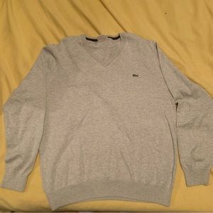 Lacoste knit v neck, 4(medium)